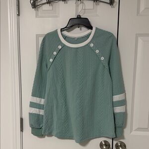 Elegant Sage Long Sleeve Top